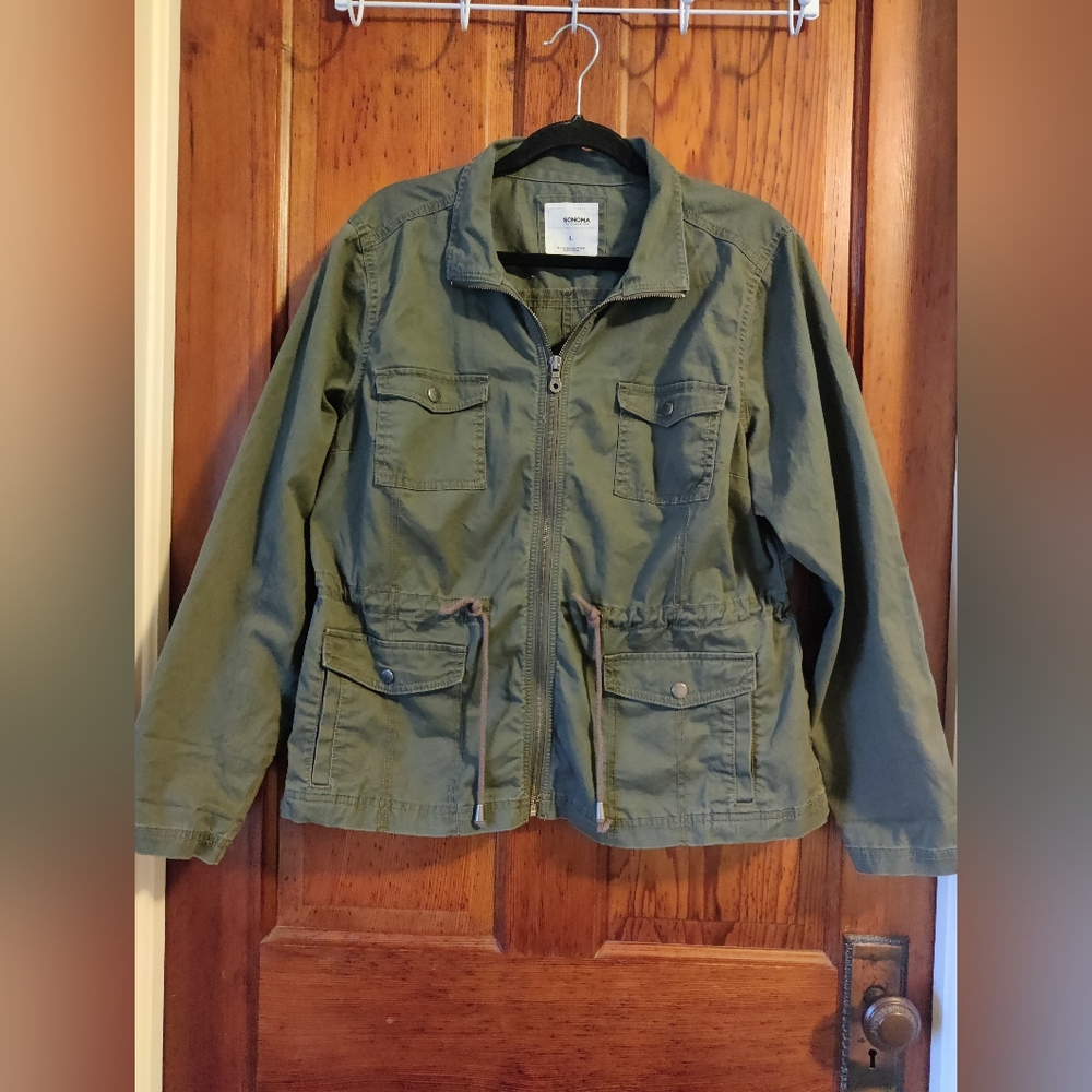 Sonoma Olive Green Military Jacket